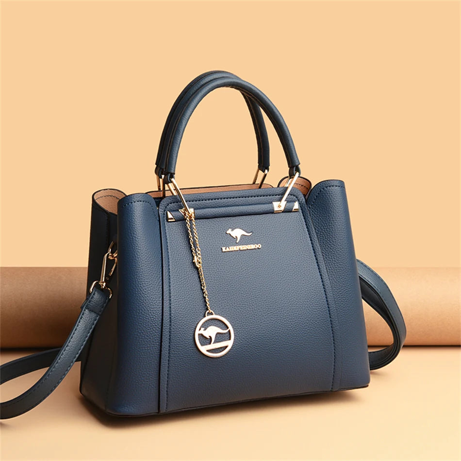 Sac bandoulière de luxe pour femme 2024, designer à 3 couches, grand sac à main en cuir à grande capacité pour femme, sac shopper de marque, sac fourre-tout messager.