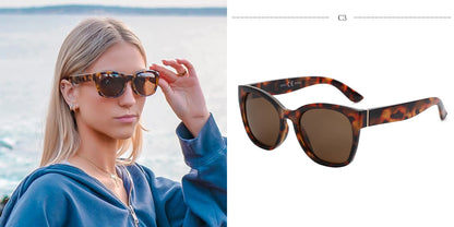 Lunettes de soleil polarisées œil de chat ZENOTTIC Fashion pour femmes - Lunettes de soleil surdimensionnées avec protection UV400, style rétro et design créateur
