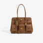 Sac fourre-tout Designer Wings en cuir véritable, sac à bandoulière pour femme de grande capacité pour les trajets quotidiens, sac à main polyvalent de style locomotive luxueux