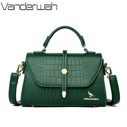 Sacs bandoulière en cuir crocodile 2024 pour femmes, sacs messager d’épaule pour femme, sacs à main et porte-monnaie de luxe de créateur pour dames.