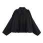 ETJ 2025 nouvelle veste bomber femme de printemps à effet suédine, coupe ample, col à revers, style mode, épaules marquéess