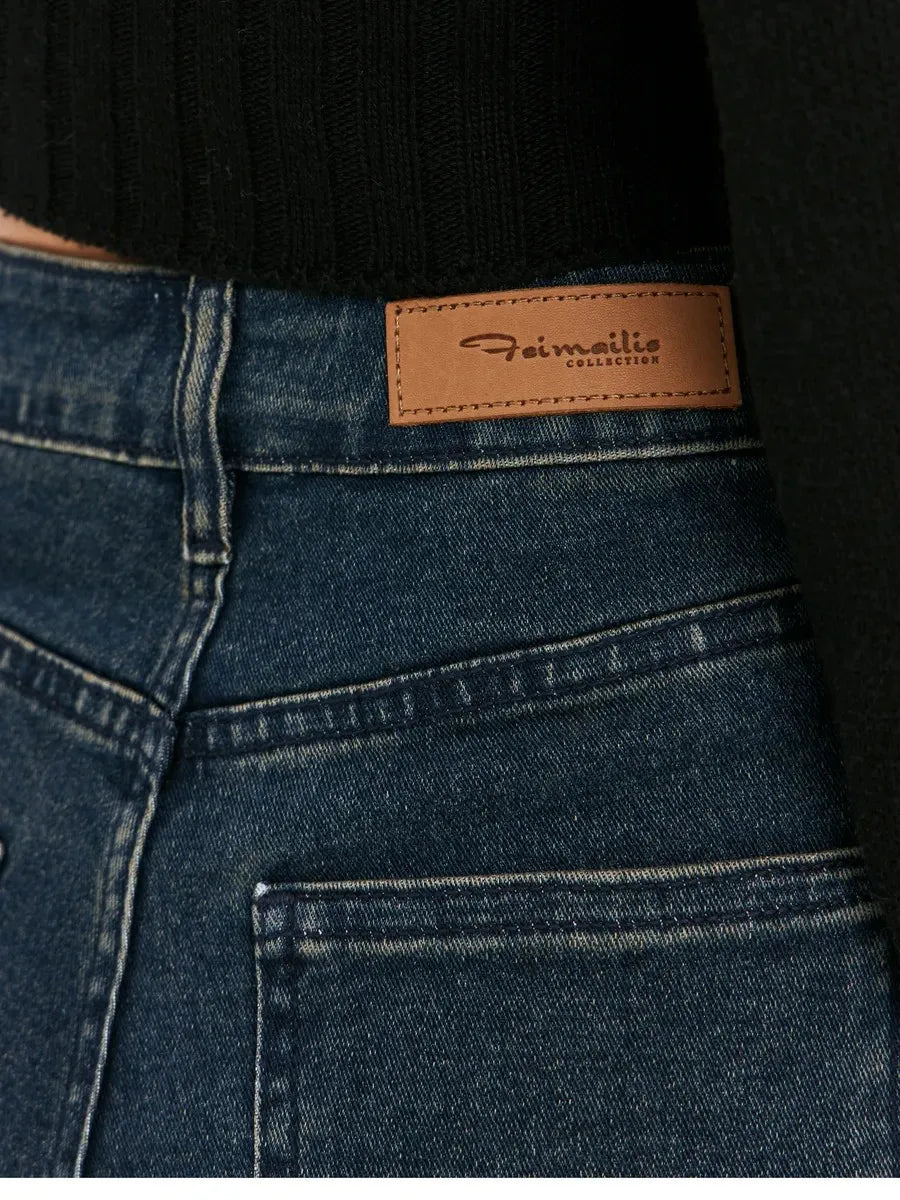 Jeans femme 2025 amples à taille haute, pantalon droit de style européen et américain
