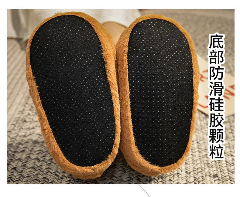 Pantoufles hamster câlines et mignonnes pour femmes, hiver automne, en peluche chaude, chaussures nuage pour chambre, pantoufles familiales pour femme, pantoufles animaux kawaii