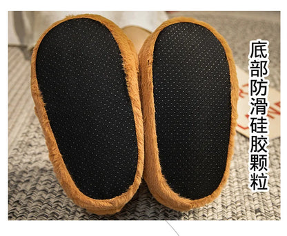 Pantoufles hamster câlines et mignonnes pour femmes, hiver automne, en peluche chaude, chaussures nuage pour chambre, pantoufles familiales pour femme, pantoufles animaux kawaii