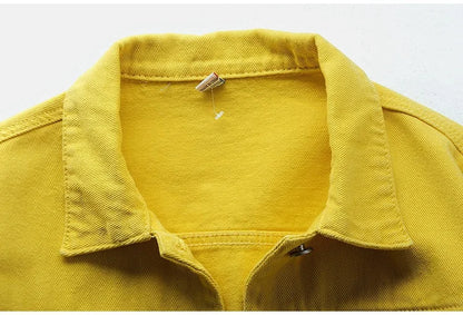 Veste en jean classique pour femmes Jeans 2023 vestes en jean boyfriend pour femmes manteau oversize ample veste femme violet blanc jaune femme