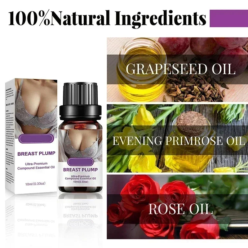 Huile essentielle de massage pour les seins, raffermissante, repulpante, favorisant la croissance, améliorant le volume, restaurant l’élasticité, huile d’augmentation mammaire sexy pour femmes