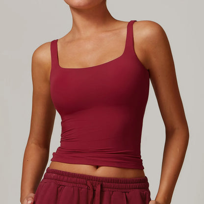 Brassière de sport respirante haut de fitness anti-transpiration pour femmes brassière de yoga haut court anti-chocs push-up brassière de sport haute résistance haut d’entraînement pour salle de sport