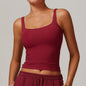 Brassière de sport respirante haut de fitness anti-transpiration pour femmes brassière de yoga haut court anti-chocs push-up brassière de sport haute résistance haut d’entraînement pour salle de sport