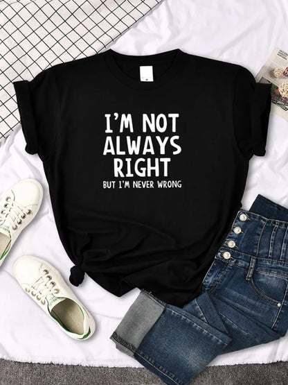 T-shirt pour femmes avec lettres imprimées originales et intéressantes, T-shirt d’été pour femme, haut T-shirt décontracté à col rond pour femme
