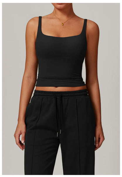 Brassière de sport respirante haut de fitness anti-transpiration pour femmes brassière de yoga haut court anti-chocs push-up brassière de sport haute résistance haut d’entraînement pour salle de sport