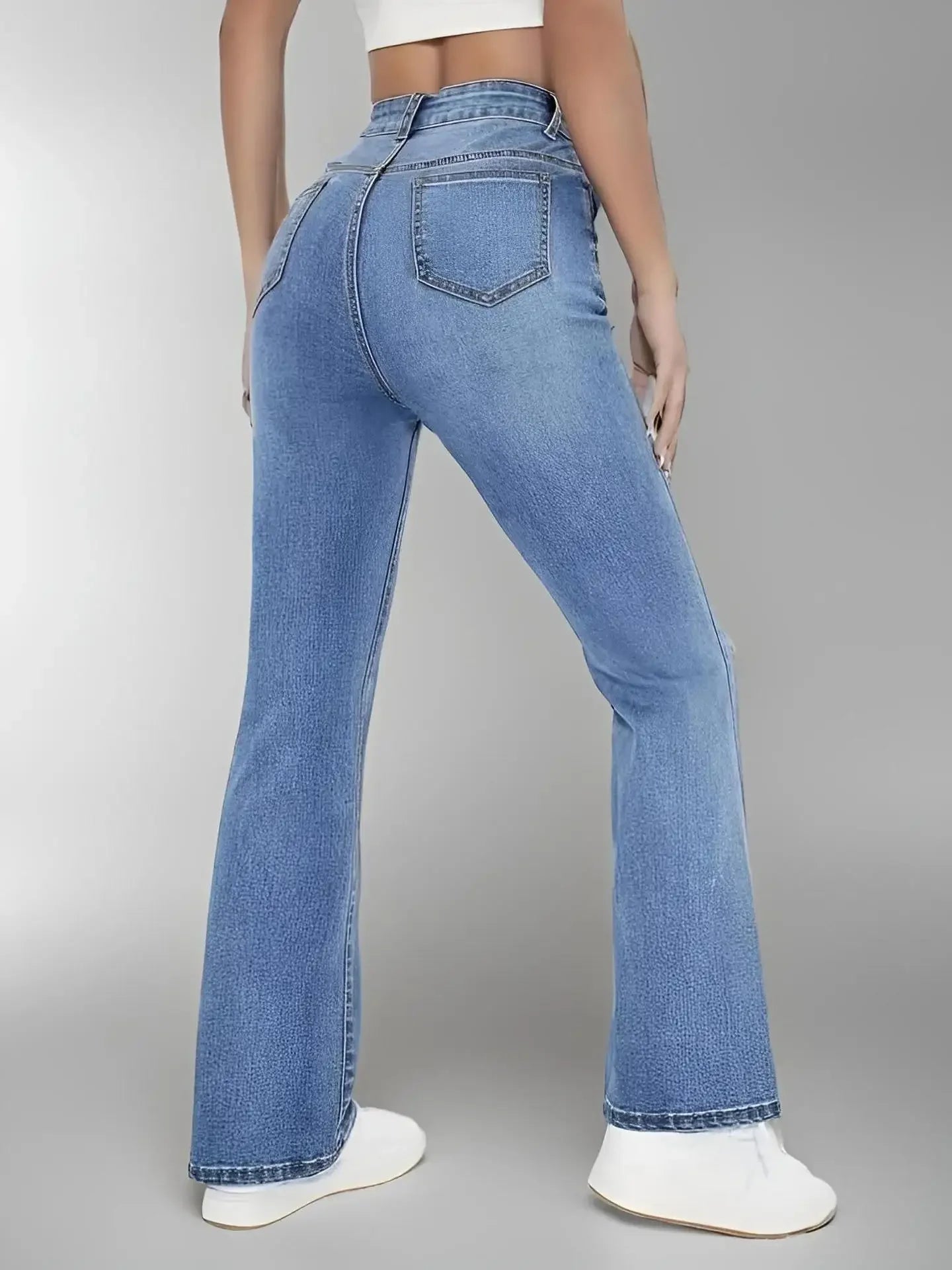 Nouveaux jeans tendance pour femmes, amincissants, style européen et américain, pantalon en denim délavé taille haute, décontracté et polyvalent pour femmes
