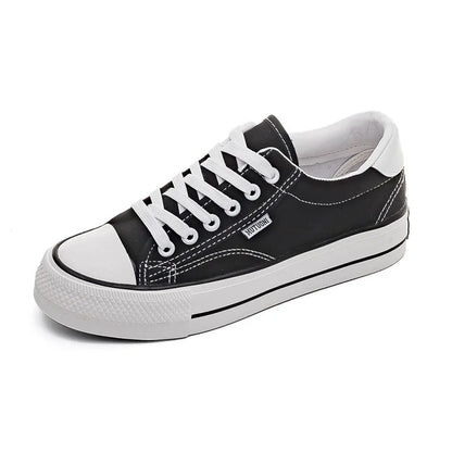 Chaussures pour femmes, chaussures en toile, baskets de printemps à semelle épaisse augmentant la hauteur, chaussures de skate tendance et polyvalentes, chaussures vulcanisées pour étudiantes
