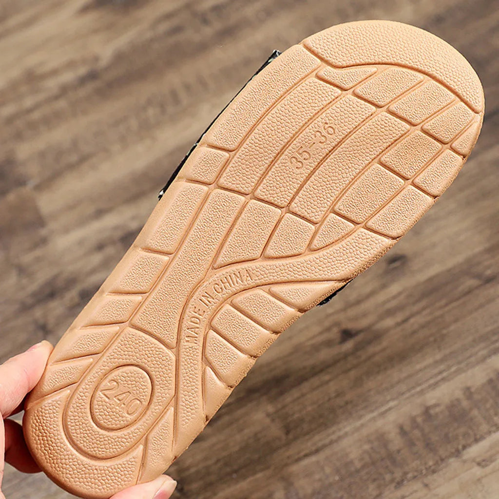 Chaussures pour femme Sandales Mujer Femmes Féminines Nœud décoratif Lin en toile Tongs Chaussures de plage Sandales Pantoufles Chaussures Femme