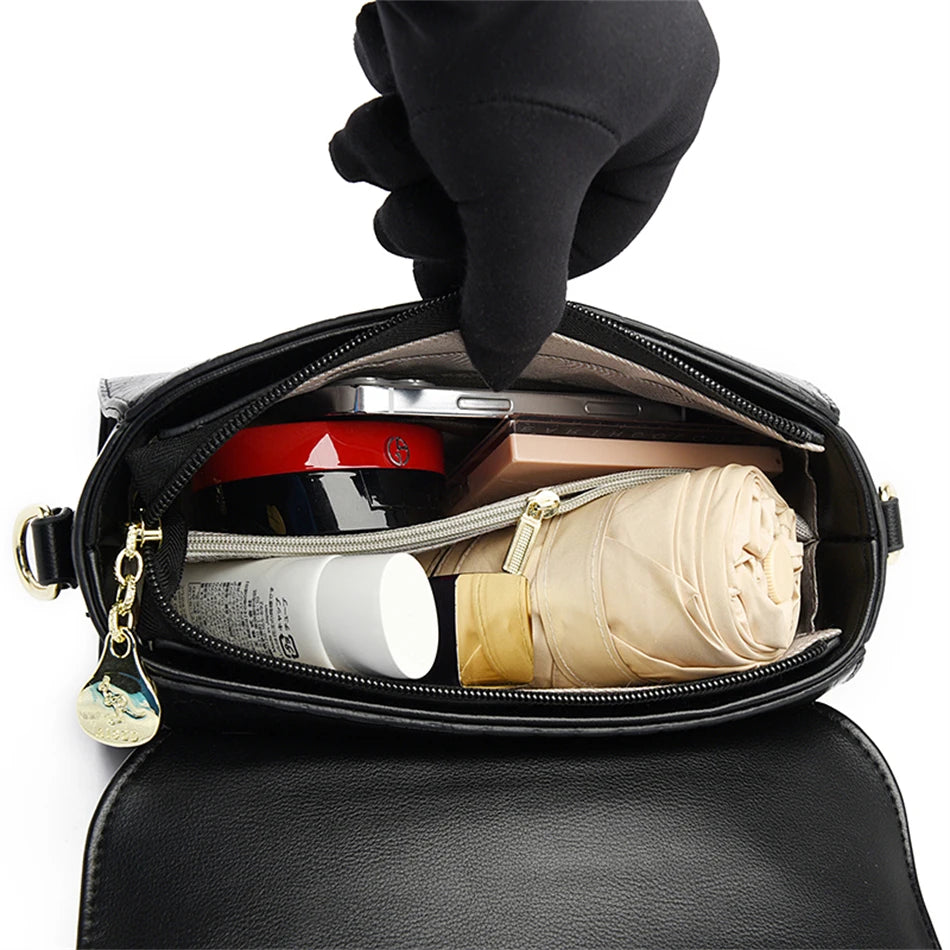 Sacs bandoulière en cuir crocodile 2024 pour femmes, sacs messager d’épaule pour femme, sacs à main et porte-monnaie de luxe de créateur pour dames.
