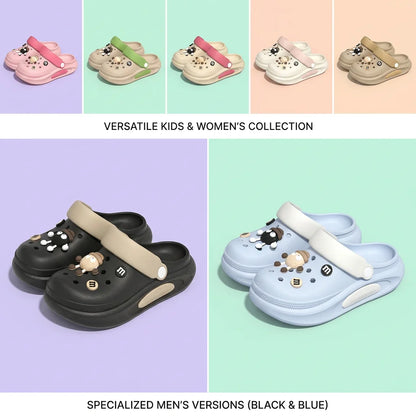 Sabots d’été pour femmes avec jolis charms 3D, sandales de jardin, chaussons de plage légers en EVA souple, chaussures d’extérieur antidérapantes à semelle épaisse et tendance