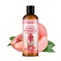 Huile de massage intime pour femmes, parfum pêche, fragrance longue durée, hydratation profonde, formule douce, convient à tous les types de peau
