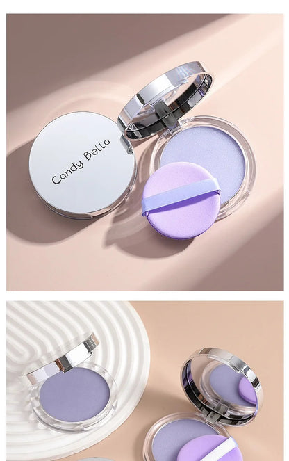 1PC Bonbon Bella Violet Crème à Poudre Respectueuse de la Peau Aspect Naturel du Visage Longue Tenue Contrôle du Sébum Poudre de Contouring Cosmétique