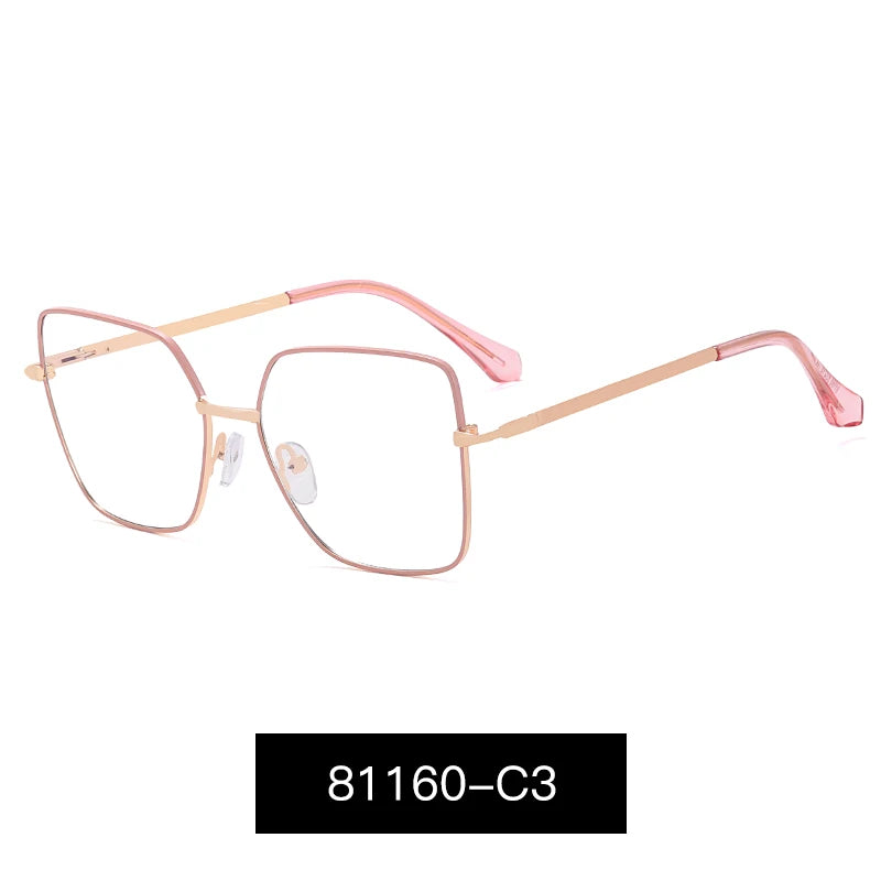 JMISUS Fashion Femme Lunettes optiques carrées avec verres correcteurs anti-lumière bleue photochromiques gris en forme de papillon, lunettes de vue sur ordonnance