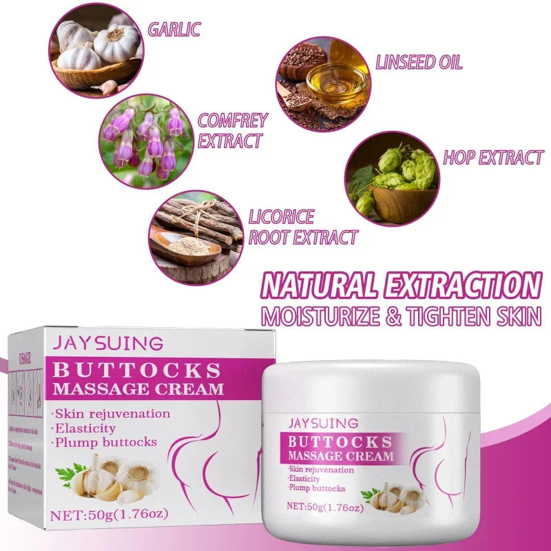 Crème d’augmentation des fesses, huile essentielle raffermissante pour rehausser les fesses, gros fessier, amélioration des hanches, resserrement et remodelage du corps sexy pour femmes