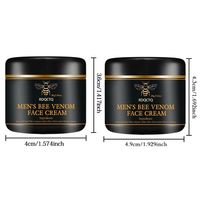Crème visage anti-rides au venin d’abeille pour hommes RDQCTQ, raffermissante et liftante, anti-âge, atténue les ridules, hydratante, soin de la peau