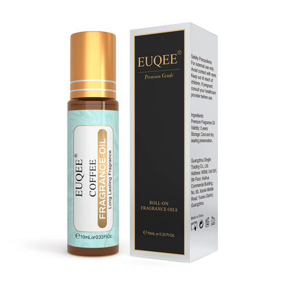 EUQEE 10 ml Huile de parfum à bille pour femmes – huiles aromatiques Coconut Vanilla, Bubble Gum, Bright Crystal, Bombshell, Midnight Rose, Angel