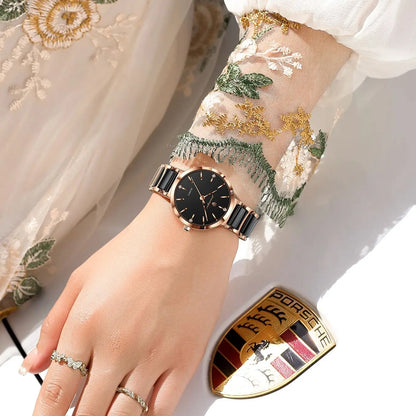 POEDAGAR Montre de luxe haut de gamme avec diamants pour femme, haute qualité, étanche, montre à quartz pour dames en acier inoxydable, montre féminine + boîte