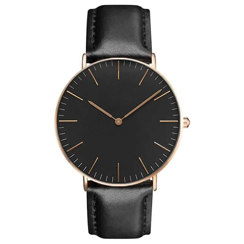 Montre élégante pour femme, simple, nouvelle collection 2023, rose et blanc, bracelet en cuir, montre-bracelet pour femme avec robe, montre féminine décontractée, idée cadeau tendance, Montre Femme