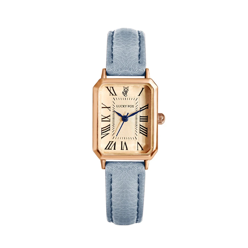 Montre-bracelet décontractée rétro à affichage numérique, cadran carré, bracelet en cuir, montre à quartz tendance pour femme, idée cadeau