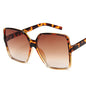 Lunettes de soleil oversize pour femme, dégradées, en plastique, de marque créateur, lunettes de soleil féminines UV400