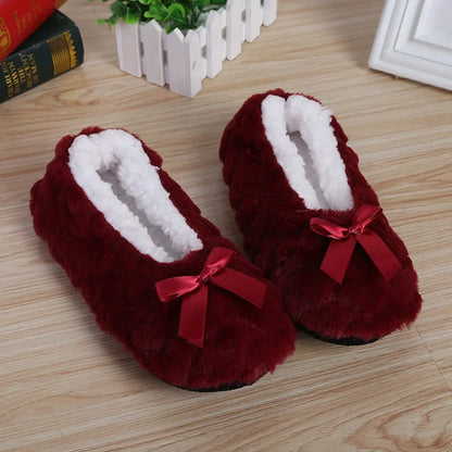 Pantoufles d’intérieur floues pour femmes, hiver, fourrure chaude en peluche, antidérapantes avec adhérence, chaussures d’intérieur moelleuses et confortables pour femmes paresseuses, oreilles de souris, chaussures de
