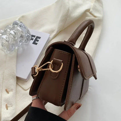 Sac à bandoulière en cuir PU pour femmes, sac à main, sac bandoulière tendance, sac vintage porté sous le bras, cartable carré