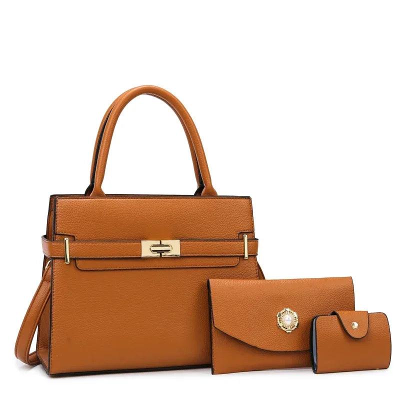 3 ensembles ou 1 grand sac à main pour femme, sacs grande capacité de luxe, sacs à bandoulière et portés croisés, petit porte-monnaie, sac en cuir de qualité, tendance 🔥