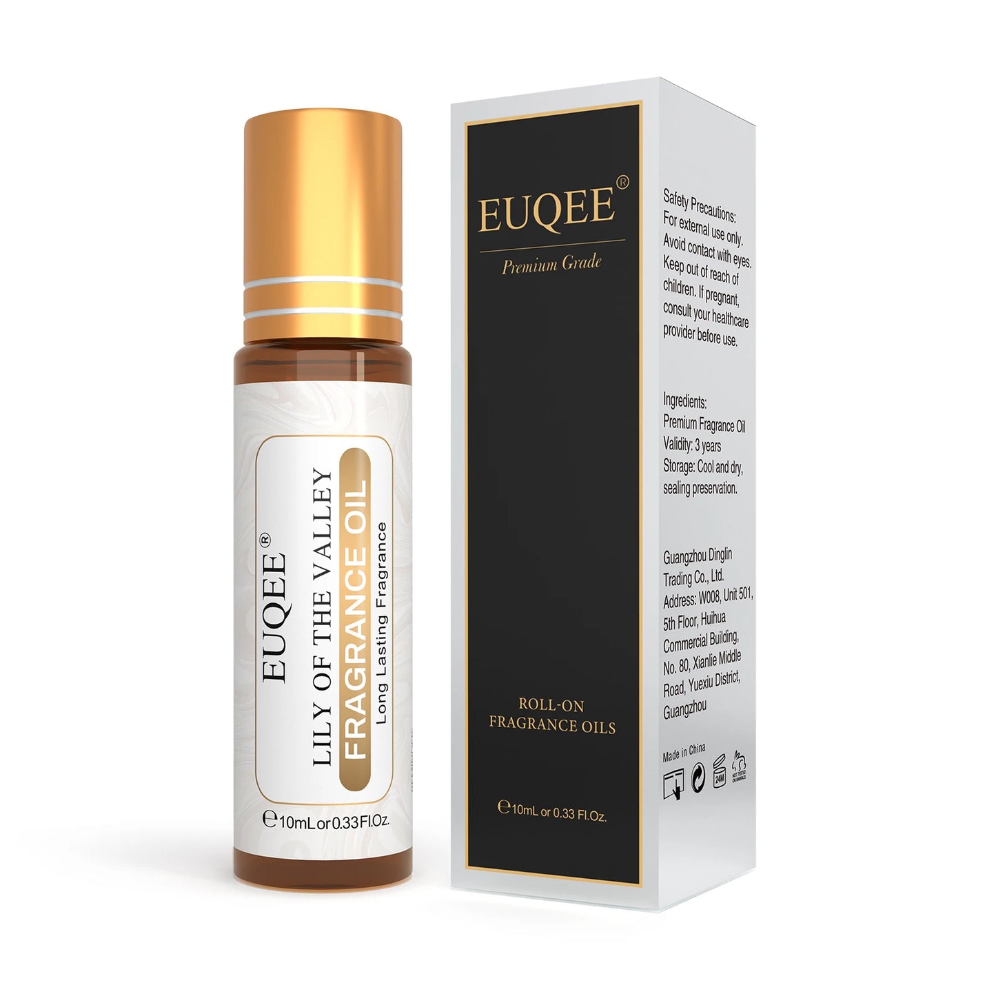 EUQEE 10 ml Huile de parfum à bille pour femmes – huiles aromatiques Coconut Vanilla, Bubble Gum, Bright Crystal, Bombshell, Midnight Rose, Angel