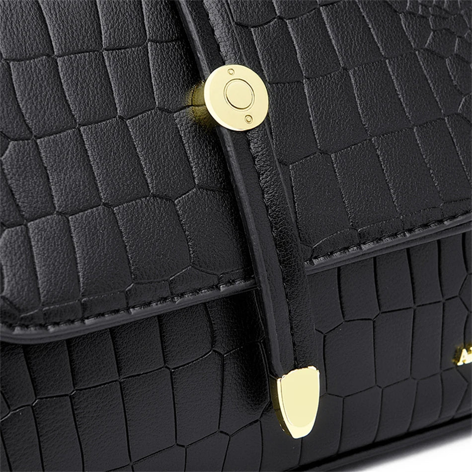 Sacs bandoulière en cuir crocodile 2024 pour femmes, sacs messager d’épaule pour femme, sacs à main et porte-monnaie de luxe de créateur pour dames.