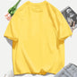 T-shirt femme Y2K 100 % coton, t-shirt décontracté de couleur unie, col rond, hauts d’été pour femmes, mode oversize, sportswear féminin tendance.