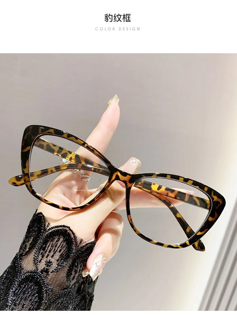 Lunettes de lecture tendance pour femmes et hommes, design luxueux, lunettes de presbytie œil de chat, protection anti-lumière bleue pour femme