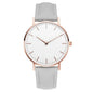 Montre élégante pour femme, simple, nouvelle collection 2023, rose et blanc, bracelet en cuir, montre-bracelet pour femme avec robe, montre féminine décontractée, idée cadeau tendance, Montre Femme