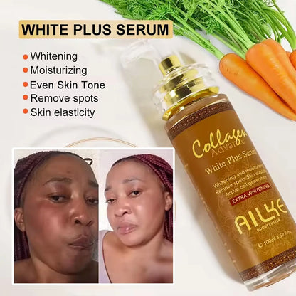 Ensemble de soins de la peau au collagène AILKE pour femmes, hydratant, blanchissant, élimine les taches de rousseur, les taches brunes, les points noirs, kit éclaircissant pour la peau