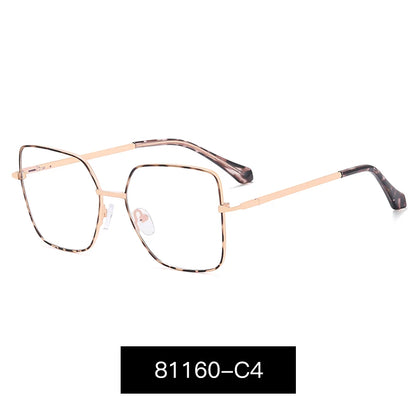 JMISUS Fashion Femme Lunettes optiques carrées avec verres correcteurs anti-lumière bleue photochromiques gris en forme de papillon, lunettes de vue sur ordonnance