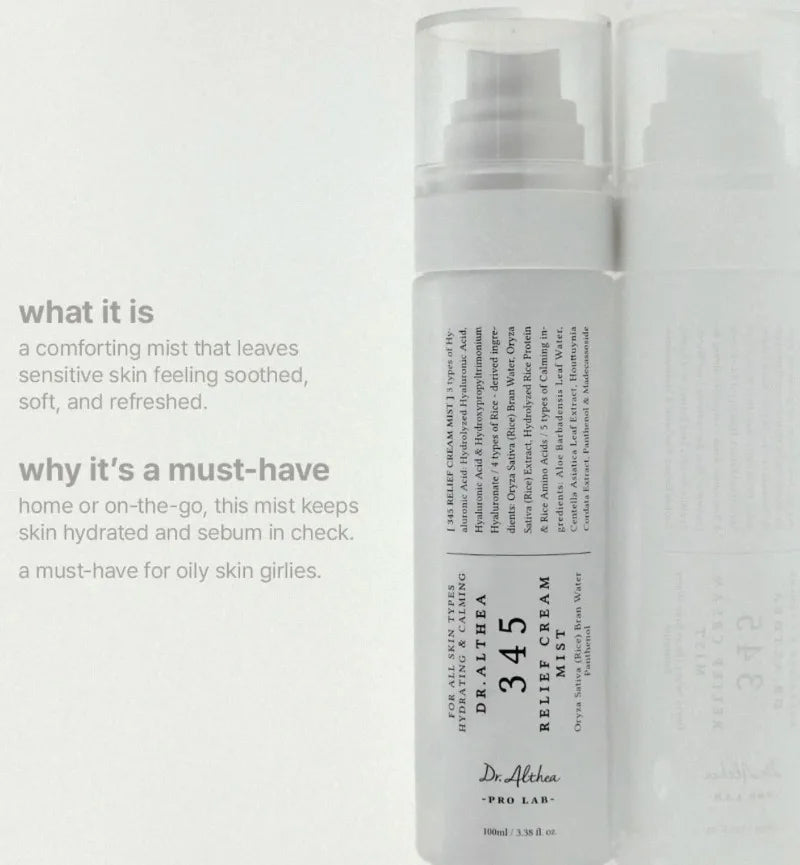 Crème Originale Dr.Althea 147 Barrier 345 Relief, crème antioxydante éclaircissante, hydratante, réparation intensive, brume essence coréenne