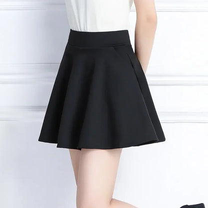 Jupes pour femmes populaires M-3XL jupe mi-longue plissée unie avec poches, taille élastique, tendance, facile à assortir, style femme de bureau, douce pour la peau, élégante