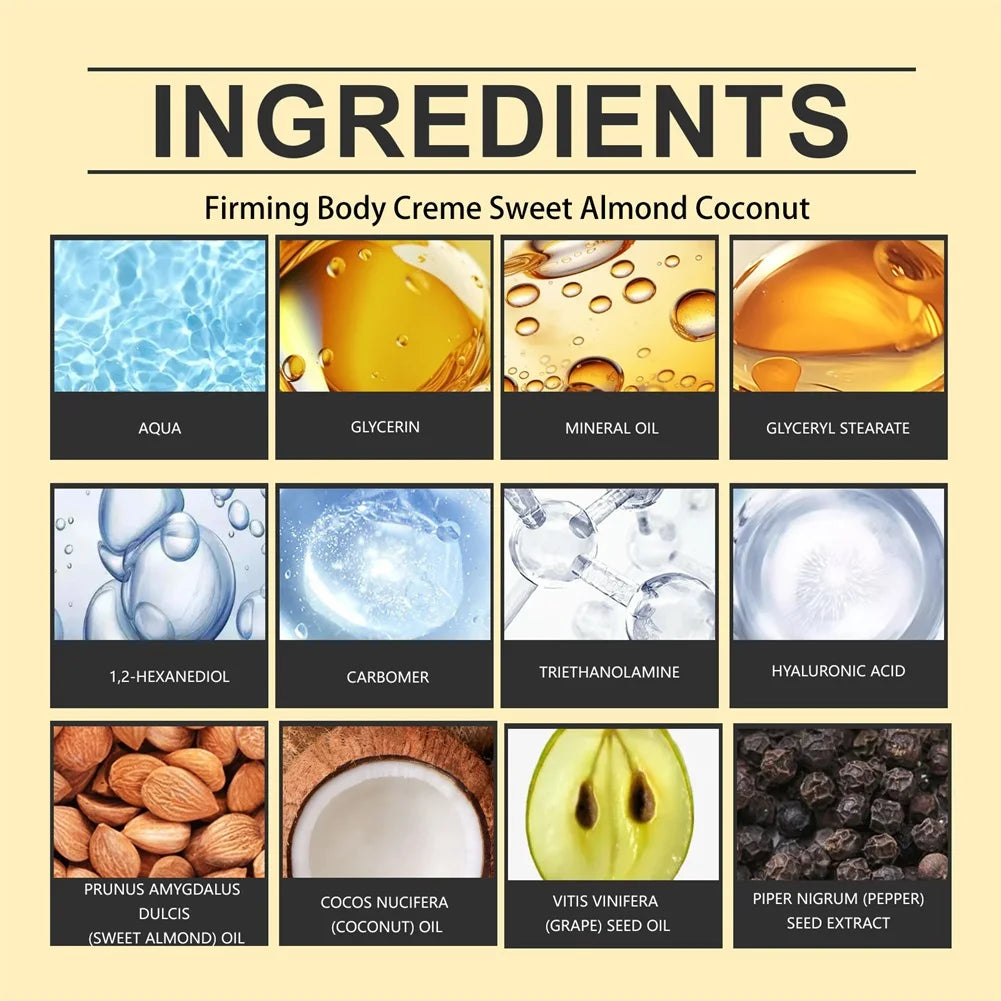 Crème corporelle raffermissante au champagne avec Pepperslim, crème anti-rides et raffermissante pour la peau, lotion corporelle hydratante quotidienne pour hommes et femmes