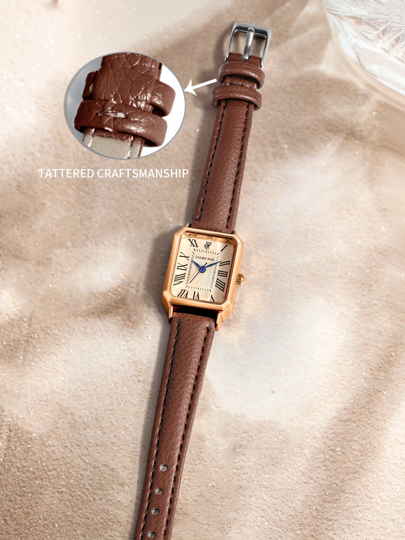 Montre-bracelet décontractée rétro à affichage numérique, cadran carré, bracelet en cuir, montre à quartz tendance pour femme, idée cadeau