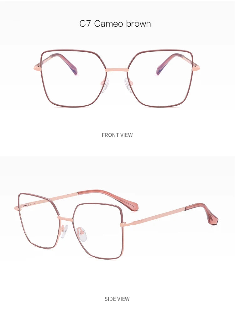 JMISUS Fashion Femme Lunettes optiques carrées avec verres correcteurs anti-lumière bleue photochromiques gris en forme de papillon, lunettes de vue sur ordonnance