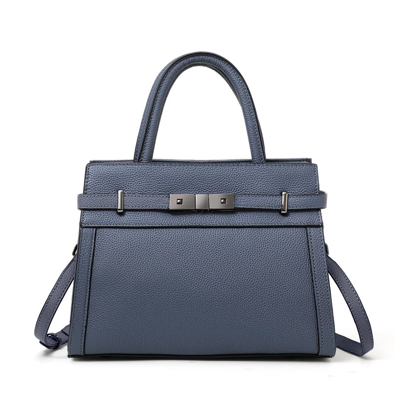 Sac pour femme en cuir véritable en cuir de vachette pleine fleur original, sac cabas simple à porter à la main ou à l’épaule, style professionnel