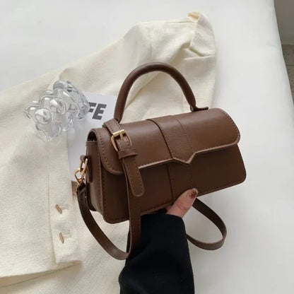Sac à bandoulière en cuir PU pour femmes, sac à main, sac bandoulière tendance, sac vintage porté sous le bras, cartable carré